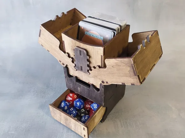 Card storage box with mechanism 00120